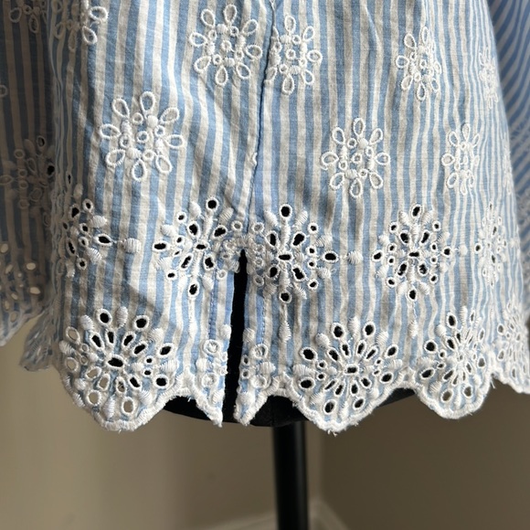 NWOT: Loft Eyelet Square Neck Peasant Top | M - Picture 9 of 16